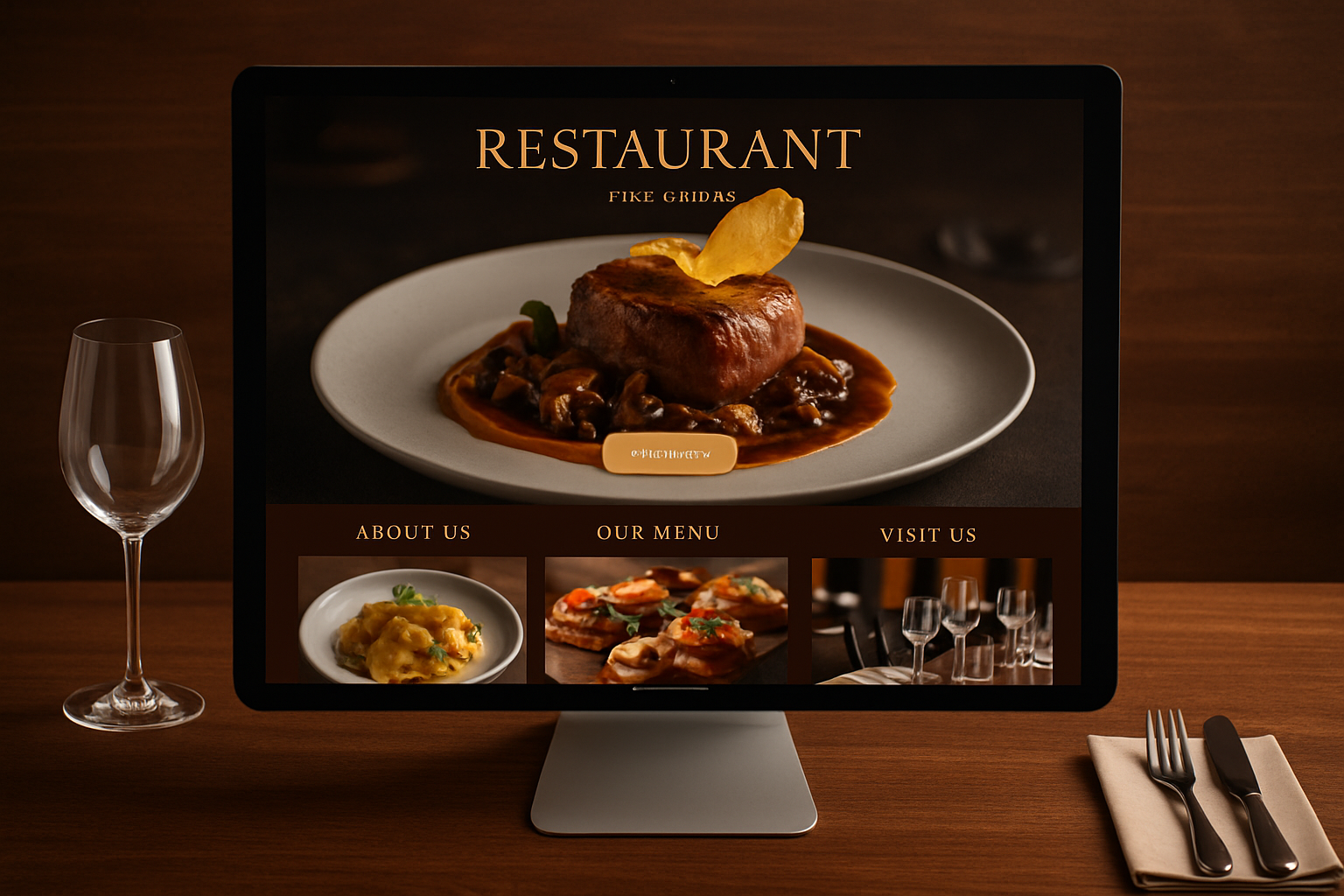 Savory Bites website mockup